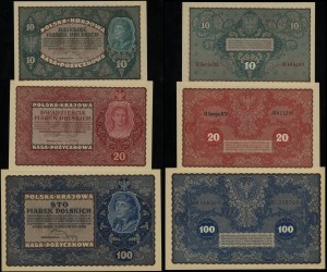 Polsko, sada 3 bankovek, 23.08.1919