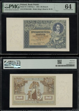 Pologne, 20 zloty, 20.06.1931