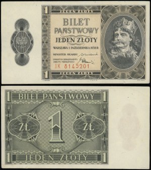 Poland, 1 zloty, 1.10.1938