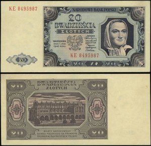 Pologne, 20 zloty, 1.07.1948