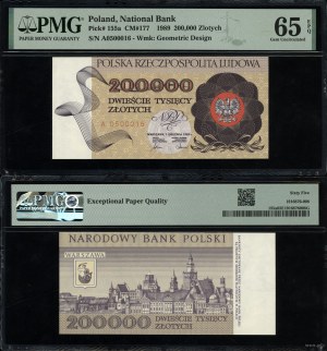 Poland, 200,000 zloty, 1.12.1989