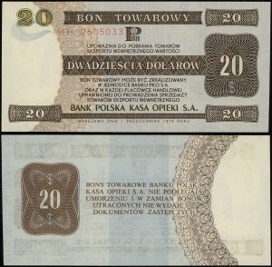 Polonia, buono da 20 USD, 1.10.1979