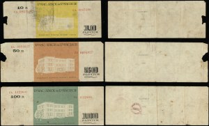 Pologne, set : 10 or, 50 or et 100 or, 19...