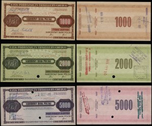 Poland, set of 3 traveler's checks, 1980s.