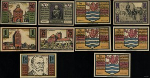 Pomerania, set of 5 vouchers, no date (1922)