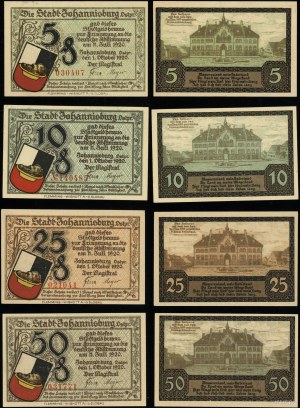 Prussia orientale, serie di 4 banconote, validità 1920