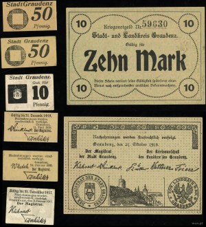 West Prussia, set of 4 vouchers, 1917-1920