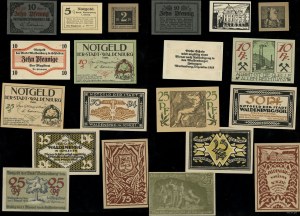 Śląsk, zestaw 10 bonów, 1918-1921