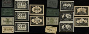 Silesia, set of 9 vouchers, 1918-1921