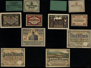 Silésie, ensemble de 6 bons, 1919-1920