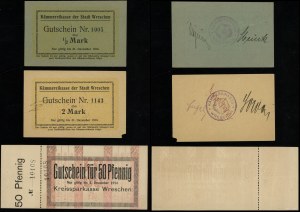 Velkopolsko, sada 3 bankovek, 1914