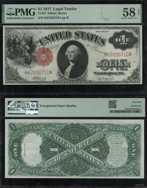 Spojené štáty americké (USA), 1 dolár, 1917