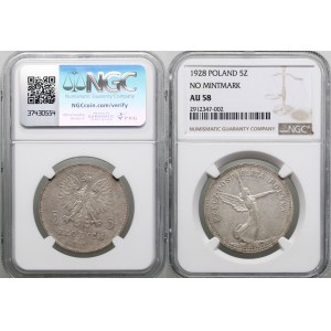 Polska, 5 złotych, 1928, Bruksela