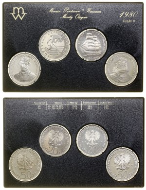 Polonia, serie vintage di monete per la circolazione - tipo proof (parte I e II), 1980, Varsavia