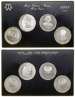 Polonia, serie vintage di monete in circolazione - tipo proof (parte I e II), 1981, Varsavia