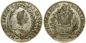 Autriche, 20 krajcars, 1764 KB, Kremnica