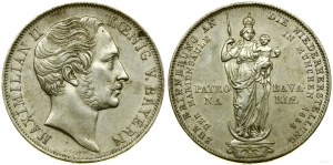 Německo, 2 guldenů, 1855, Mnichov