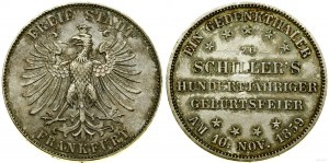 Allemagne, thaler, 1859, Francfort