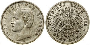 Deutschland, 5 Mark, 1902 D, München