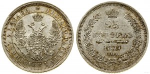 Russie, 25 kopecks, 1857 СПБ ФБ, Saint-Pétersbourg