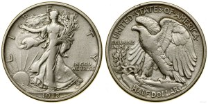 États-Unis d'Amérique (USA), 1/2 dollar, 1918 D, Denver
