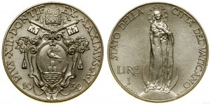 Vatican City (Church State), 1 lira, 1939, Rome
