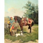 Władysław Karol Szerner (1870-1936), Pandur ze swoim koniem i psami