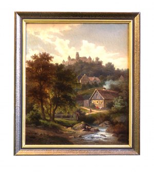 Julius SCHÖNROCK (1835 Danzig - 1878 Berlin), Zamek na wzgórzu