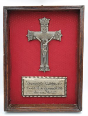 Author unknown, Cross in wooden frame
