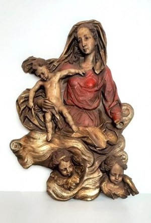 Auteur inconnu, Bas-relief de la Vierge à l'enfant vers 1900