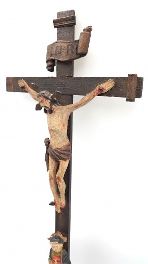Autor neznámý, krucifix , dřevo 19. století