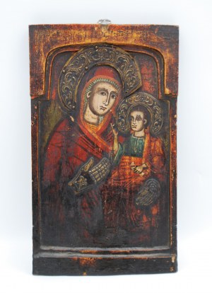 Author unknown, Icon Madonna and Child 19th century probably eastern Poland,