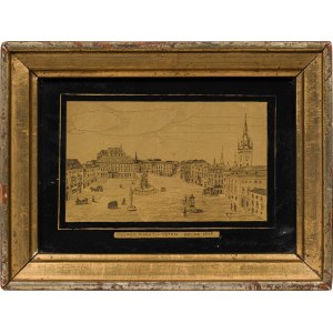 Gold-etching behind glass Oberer Markt von Osten