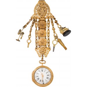 Pocket watch with charivari