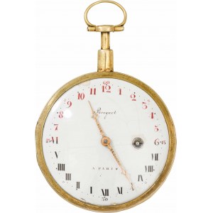 inscribed Breguet : Pocket watch with day and night display