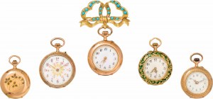 Pět dámských kapesních hodinek