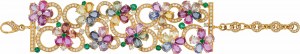 Bulgari: Multicolour sapphire bracelet with emeralds and diamonds 