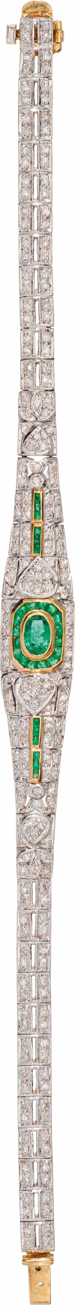 Emerald bracelet with diamonds