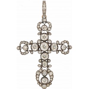 Pendente a croce con diamanti