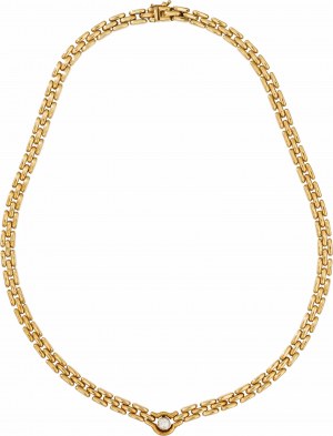 Gold necklace with diamond