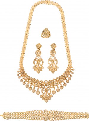 Gold-ensemble with diamonds