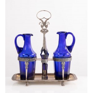Artist unknown, Empirical cabaret with vinegar and oil decanters