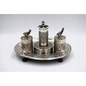Artist unknown, Empirical inkwell silver