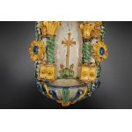 Artist unknown, Faience wall stoup