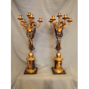 A pair of 19th century candelabra.
