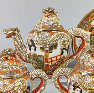 Satsuma, Service à thé en porcelaine