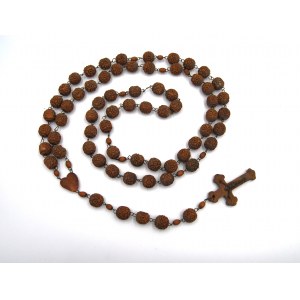 Rosario processionale in legno del XIX secolo