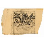 Oskar Kokoschka: Two ex libris sketches for Emma Bacher