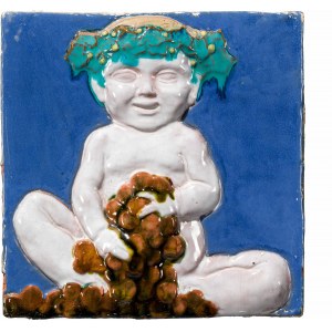 Bertold Löffler: Kachel mit Putto
