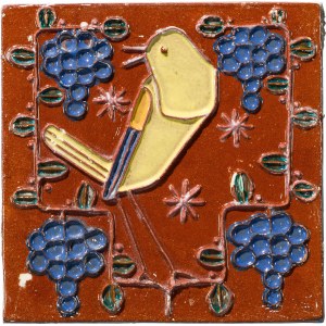 Piastrella con uccello